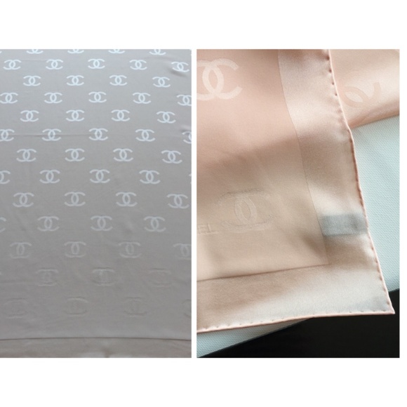 100% Auth CHANEL 100% Silk Scarf - Picture 4 of 8